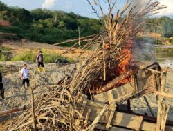 Polres Sijunjung Tertibkan Tambang Ilegal di Seluruh Aliran Sungai