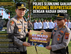 Polres Sijunjung Ganjar Personel Berprestasi dengan Hadiah Umroh
